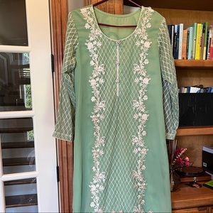 Chiffon embroidered 3 piece dress. All occasions, size “L”